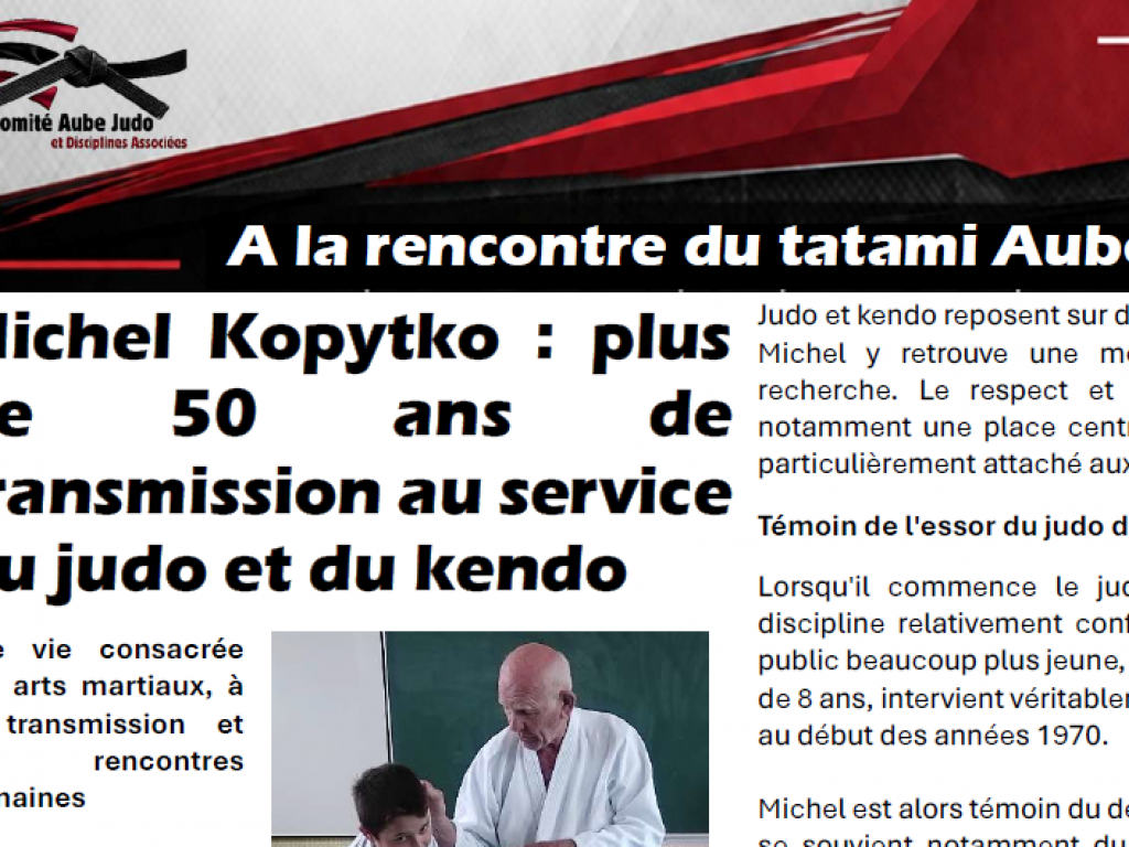 Image de l'actu 'Nouvelle Rubrique : À la Rencontre du tatami Aubois : découvrez celles et ceux qui font vivre nos clubs !'